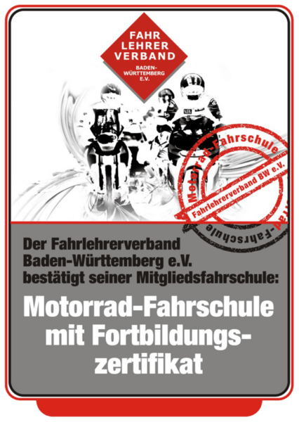 Zertifikat Motorrad-Fahrschule